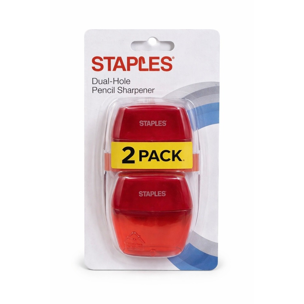 Staples Manual Pencil Sharpener 2-Pack –‎ Assorted Colors, Buyer Selectable
